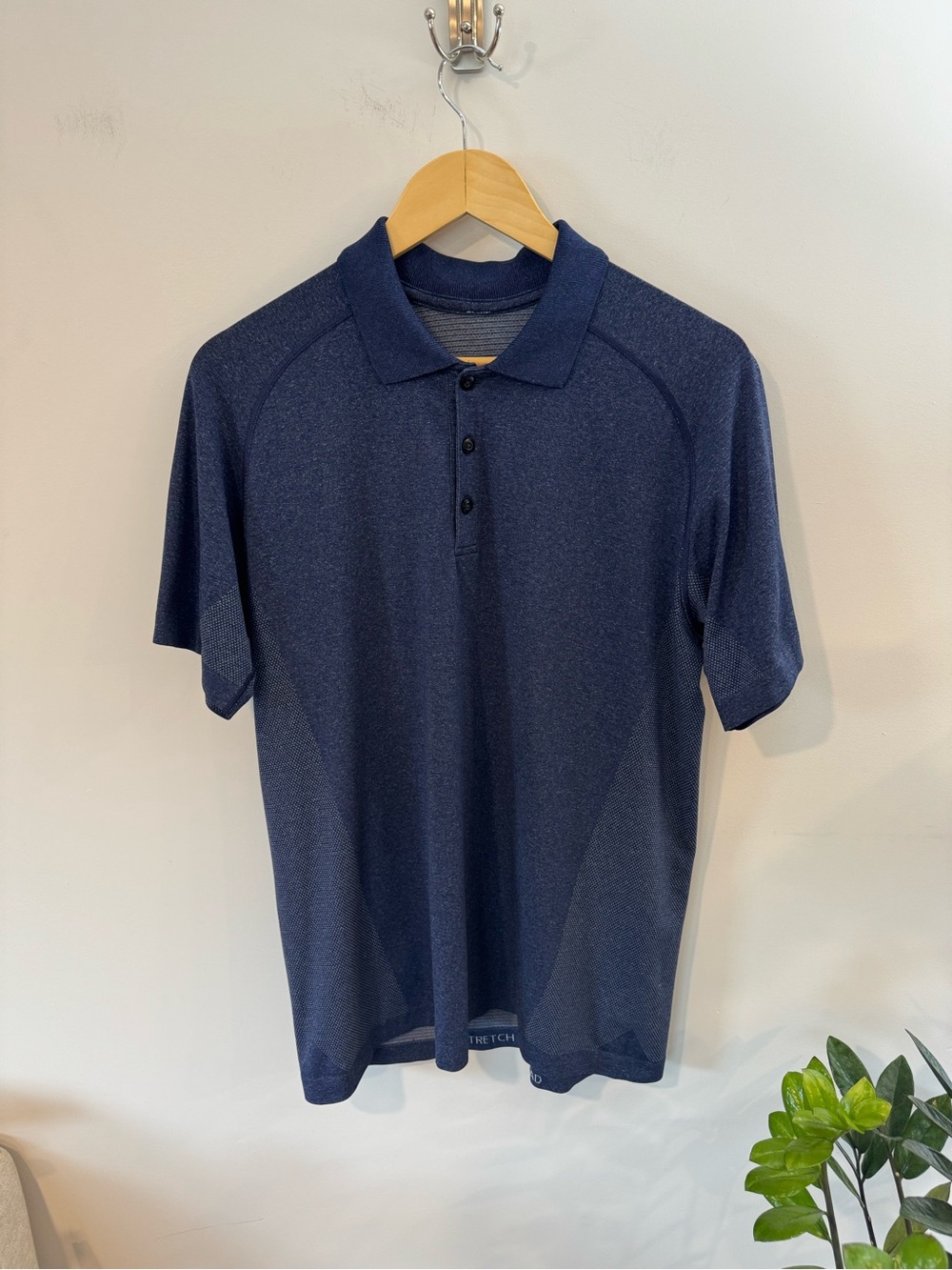 Lululemon Men’s Golf Vented Polo Shirt, Blue Heather, Sz L